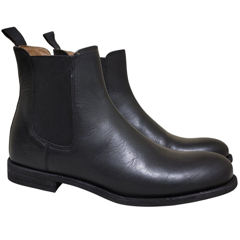Frye Men Tyler Flex Chelsea Ankle Boots Size US 9M Black Leather 41561